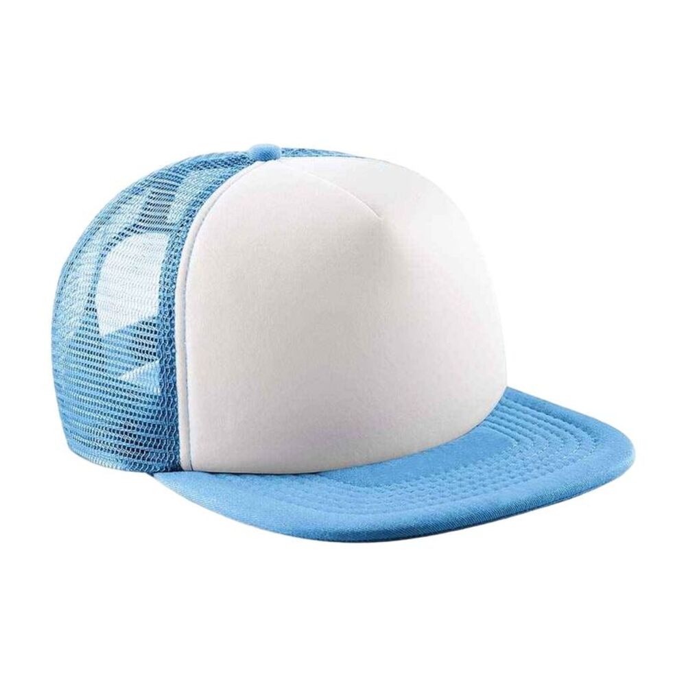 Beechfield Childrens/Kids Vintage  Trucker Cap / Sky Blue/White